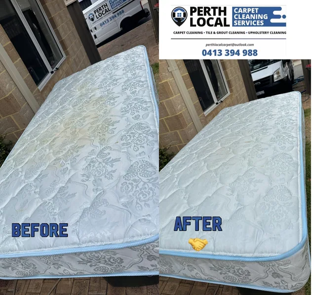 Mattress cleaning — before and after